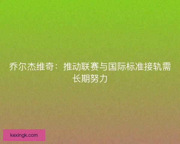 乔尔杰维奇：推动联赛与国际标准接轨需长期努力